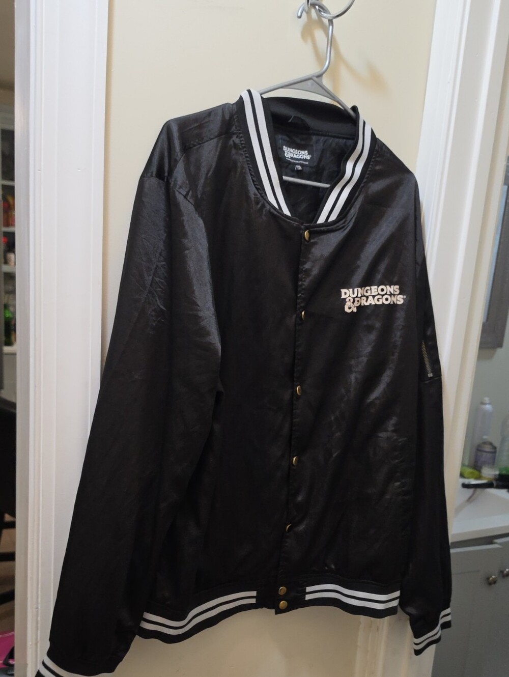 Black Satin Bomber Jacket
